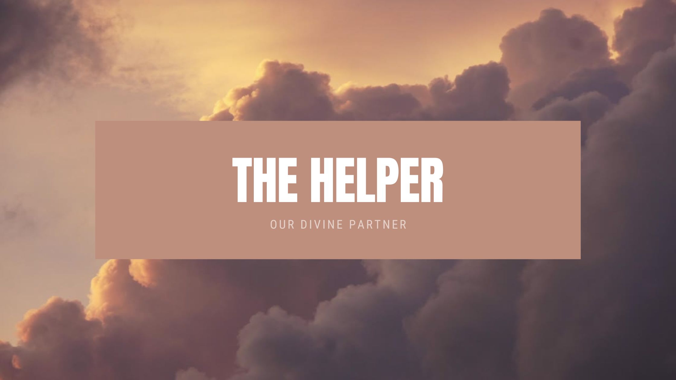 Holy Spirit as Helper, holy spirit, partner, 