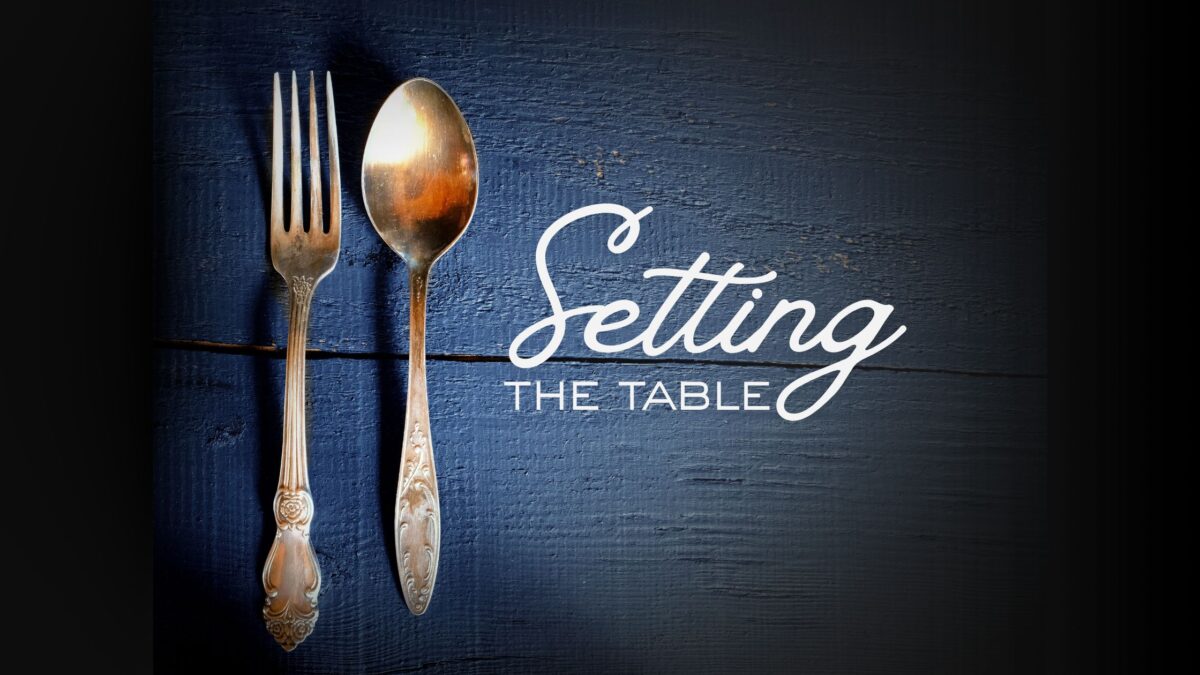 table, silverware, setting the table
